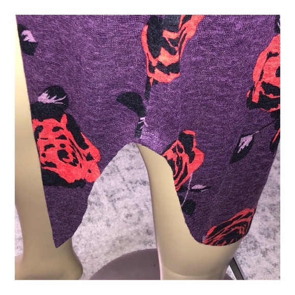 G by Giuliana Women’s Printed Slub Knit Blackberry Floral Duster / Cardigan. - Picture 5 of 5